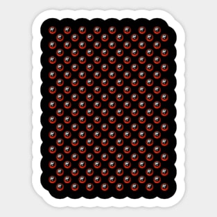 Yin Yang Design - Orange Color Pattern Sticker